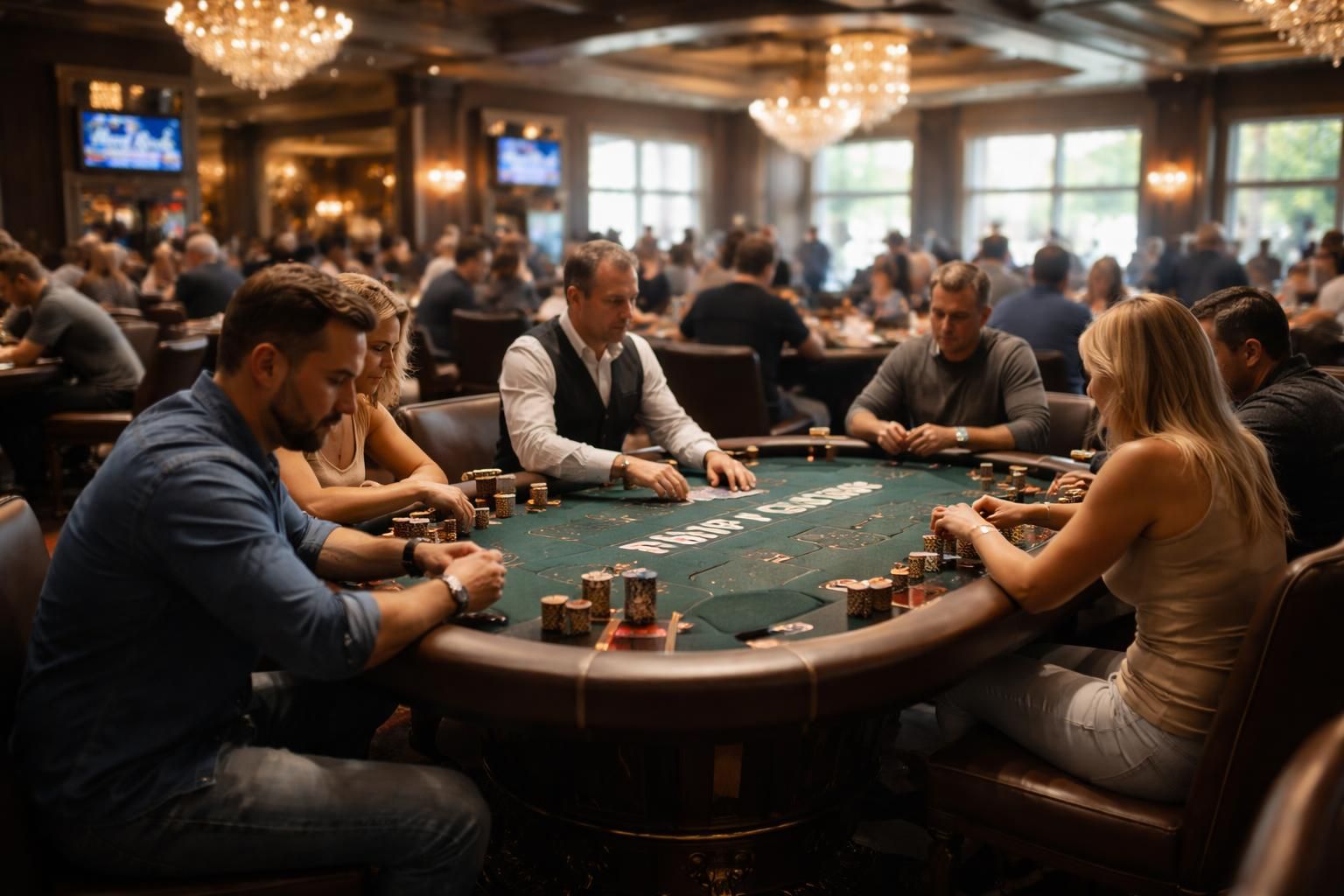 Différents jeux proposés dans la salle de poker Hard Rock Casino Biloxi à Biloxi aux USA